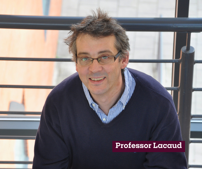 Professor Georges Lacaud stood in the lab smiling