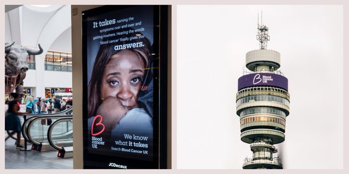 BT tower and birmingham ads