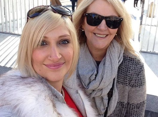 A selfie of Christine and Charlotte on a sunny winter's day