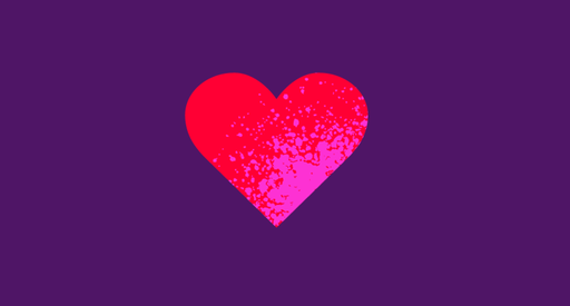 Heart icon purple background