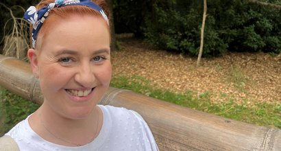 Kerry, who's living with myeloma, on a country walk