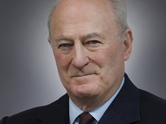 A headshot of Lord Cadogan, former honorary president of Blood Cancer UK, wearing a suit.
