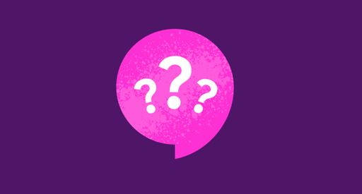 Question mark icon purple background
