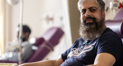 Man in hospital for treatment