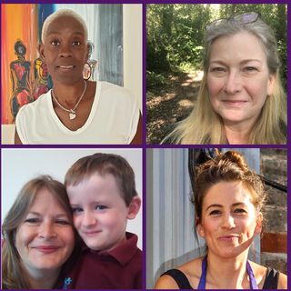 A composite photo consisting of 12 headshots of members of Blood Cancer UK's Research Strategy Patient Panel.