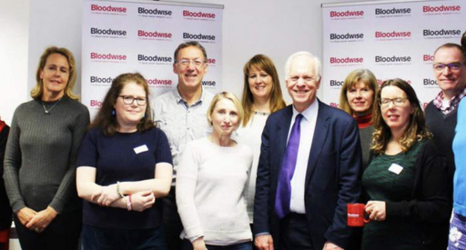Members of the  Blood Cancer UK Policy panel poses together at the end of a meeting.