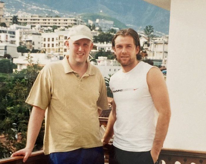 Tim with his brother