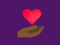 Hand with heart icon 200 x 200