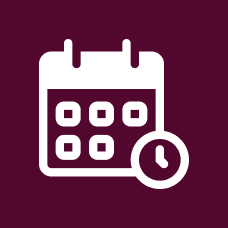 A simple graphic of a calendar and clockface, representing waiting before treatment