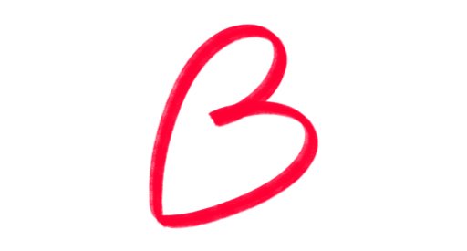 A red Blood Cancer UK 'B' on a white background