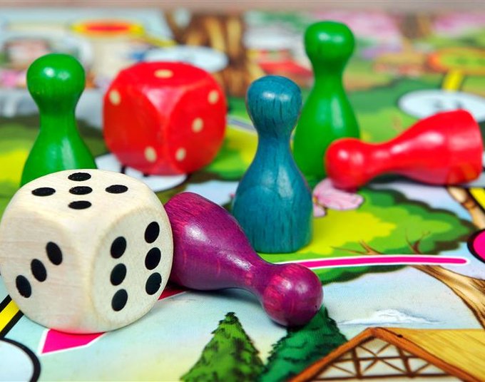 Board games on a table