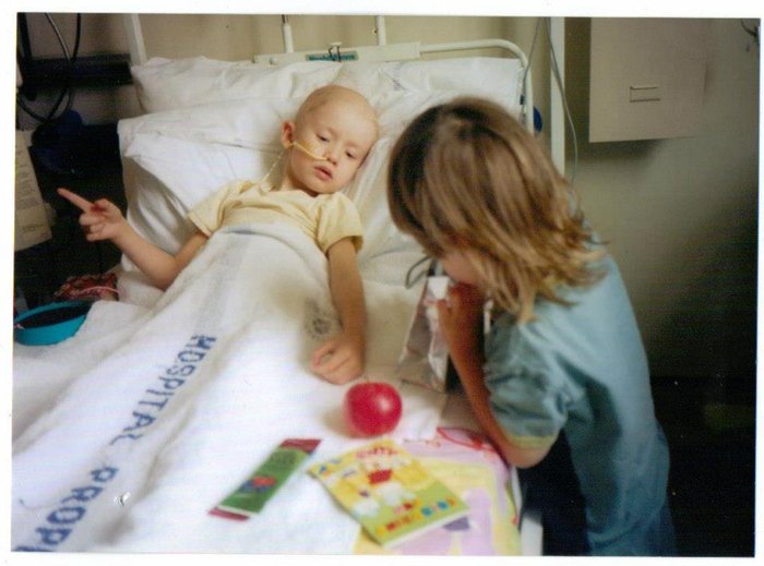 Clara in hospital receiving treatment