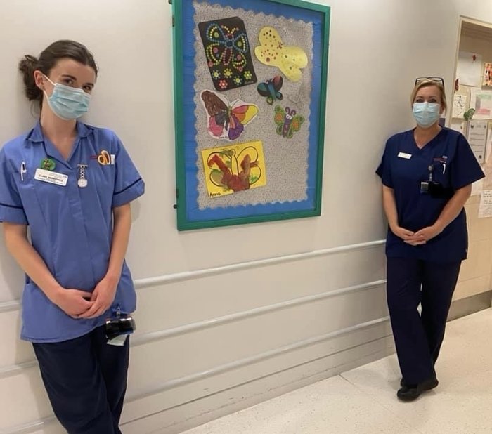 Clara at her work in the NHS