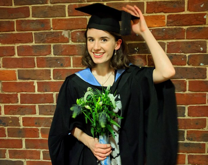 Clara graduating from university