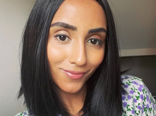 Portrait of Bansri, treated twice for ALL, smiling