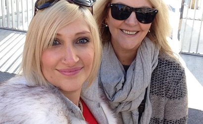 A selfie of Christine and Charlotte on a sunny winter's day