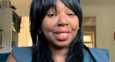 Linda, diagnosed with myeloma, smiling to camera