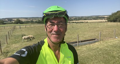 Mel exploring the countryside by bike