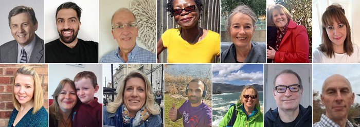 A number of selfies from the Patient Voice Grant Advisory Network members.